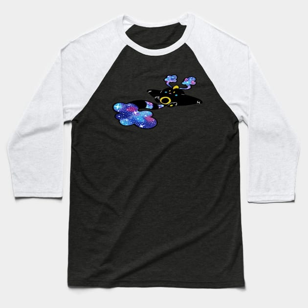 Galaxy Tanuki Baseball T-Shirt by SessyArts